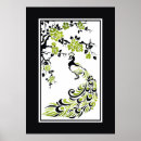 Search for black white peacock decor Bird