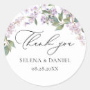 Search for purple floral wedding stickers Lavender