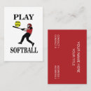 Search for softball business cards Player