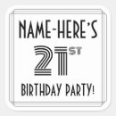 Search for 21st birthday celebration stickers Twenty first birthday