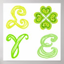 Search for st patricks day posters 4 leaf clover
