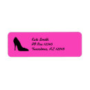 Search for high heel shoe return address labels Pink