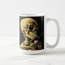 Search for cigarette mugs Skull with burning cigarette