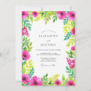 Search for hot pink and green wedding invitations Magenta