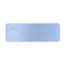 Search for monogram wreath return address labels Blue