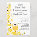 Search for yellow first communion invitations Elegant