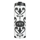 Search for white damask travel mugs Black and white