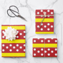 Search for yellow polka dot wrapping paper Red