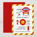 Search for fireman 1st birthday invitations Emergency vehicle