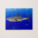 Search for great white shark puzzles Ocean