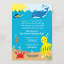 Search for sea life birthday invitations Crab
