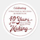 Search for 40 year anniversary stickers Retro