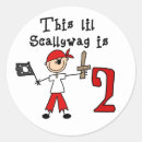 Search for birthday pirate stickers Red