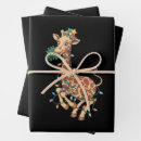 Search for christmas giraffe wrapping paper Santa