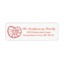 Search for seashell return address labels Minimalist