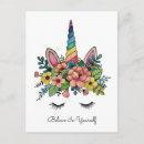 Search for believe in yourself postcards Unicorn