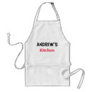 Search for red and black aprons Typography