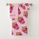 Search for skull bath towels Pink