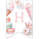 Search for ice cream bunting flags Watercolor