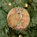Search for tabby christmas tree decorations Ginger cat