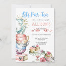 Search for pink and gold tea party invitations Cute