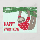Search for funny sloth christmas cards Cute