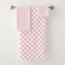 Search for pink white polka dot bath towels Chic