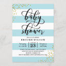 Search for blue glitter baby shower invitations Gold