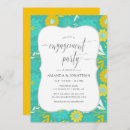Search for teal engagement party invitations Flowers