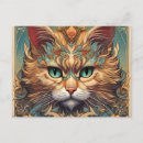 Search for cat art louis wain postcards Vintage