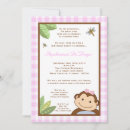 Search for girl monkey birthday invitations Cute