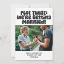 Search for save date love story invitations Black and white