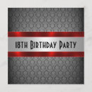 Search for red and black 18th birthday invitations Silver