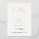Search for foil engagement party invitations White