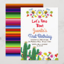 Search for cactus 1st birthday invitations Mexican