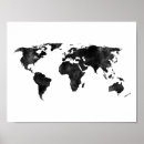 Search for black and white world map posters Wanderlust