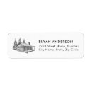 Search for log cabin return address labels Woods