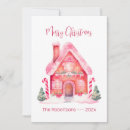 Search for gingerbread house christmas cards Pink