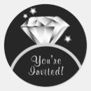 Search for diamond ring stickers Black and white