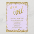 Search for purple gold baby shower invitations Lilac