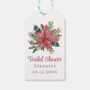 Search for christmas wedding favour tags Poinsettia