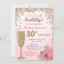 Search for lunch and bubbly invitations Pink and gold
