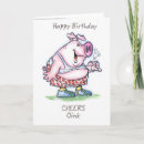 Search for pig design postcards Birthday