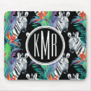 Search for monogram zebra pattern mousepads Initials