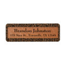 Search for leather return address labels Cowboy