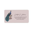 Search for peacock feather return address labels Pink