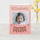 Search for baby girl 1st birthday cards Girly