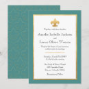 Search for green fleur de lis invitations Gold