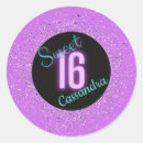 Search for purple silver stickers Sweet 16