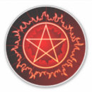 Search for red pentagram stickers Wicca